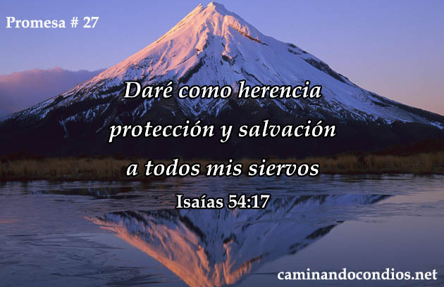 Promesa # 27: Protección y Salvación.