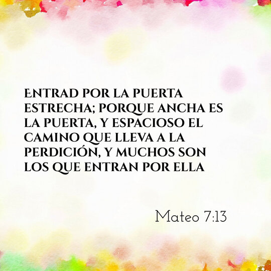 Comentario Diario #456: Mateo 7:13