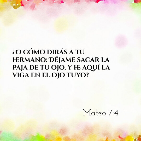 Comentario Diario #449: Mateo 7:4