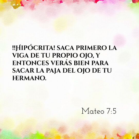 Comentario Diario #450: Mateo 7:5