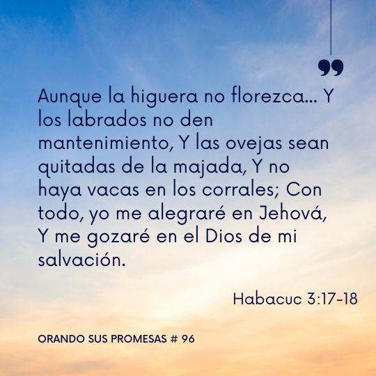 Orando la promesa #96: Paz y calma en la dificultad