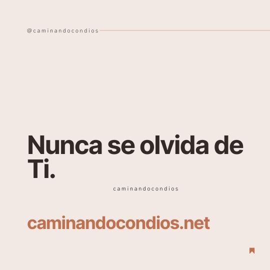 DIOS todo lo puede #146: Nunca se olvida de Ti.