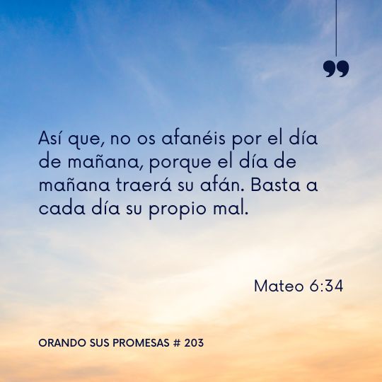 Orando la promesa #203: No te hagas esclavo de la ansiedad