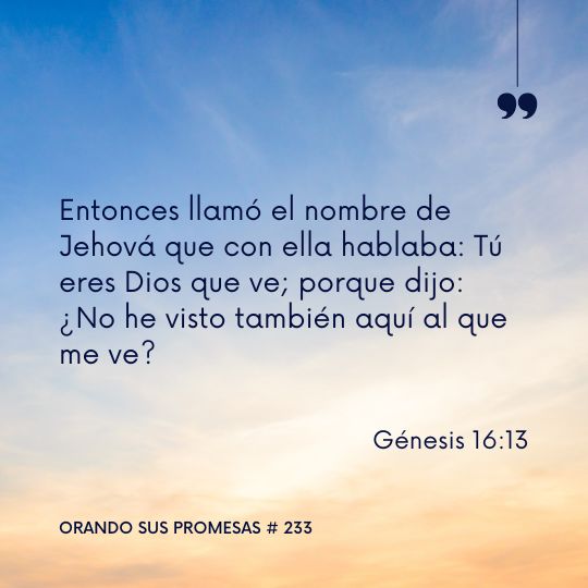 Orando la promesa #233: Él te ve