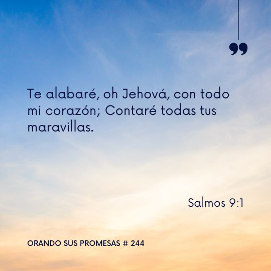 Orando la promesa #244: Nunca olvides las bendiciones recibidas