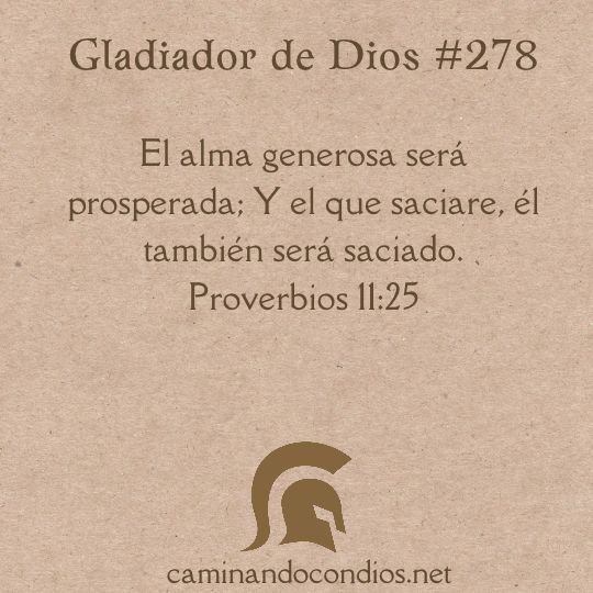 Gladiador de Dios#278: Saciar para ser saciados